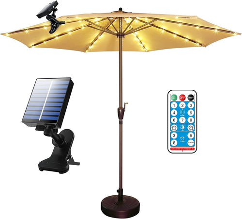 SolunaGlow™ Parasol LED solaire déporté